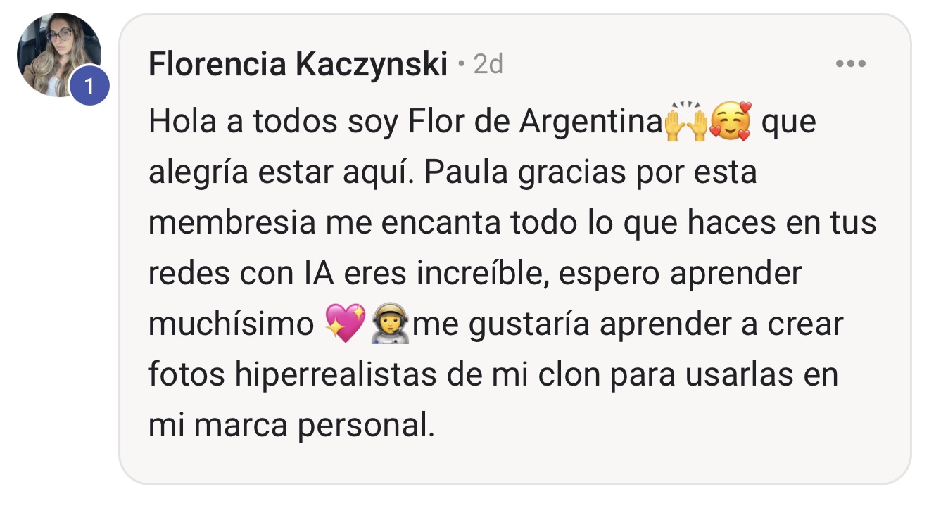 Testimonio real de Florencia Kaczynski en Paula Prompt House